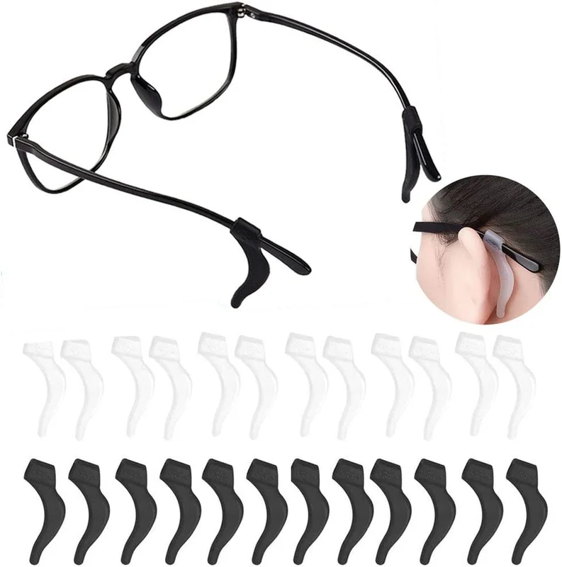 HKIDEE Eyeglass Ear Grip, anti - Slip Comfortable Silicone Elastic Eyeglasses Re