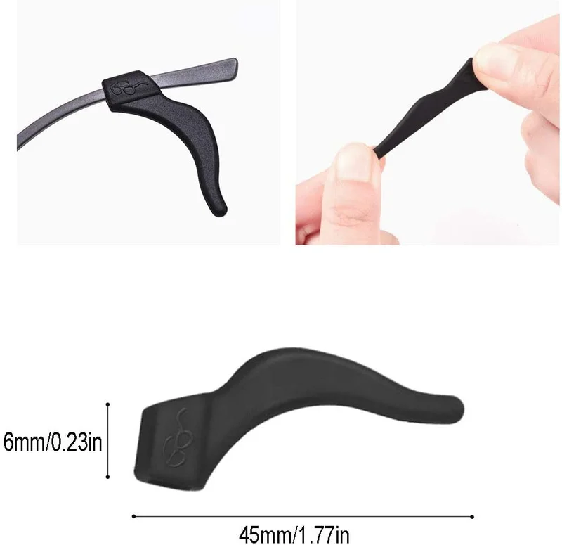 HKIDEE Eyeglass Ear Grip, anti - Slip Comfortable Silicone Elastic Eyeglasses Re 4