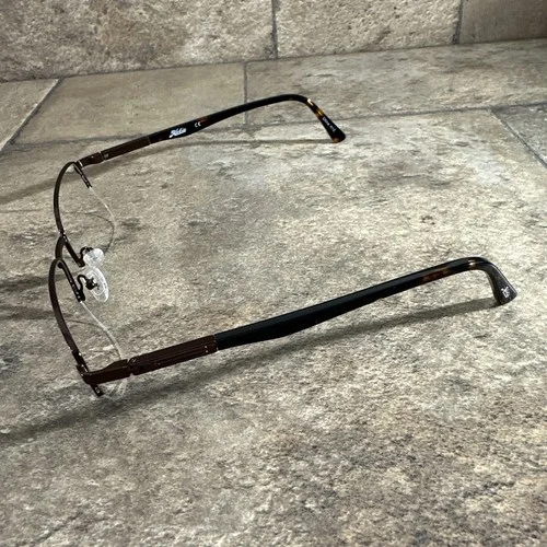 HOBIE HO6009u Satin Brown Half Rim Eyeglasses Frames 55-17-140 2