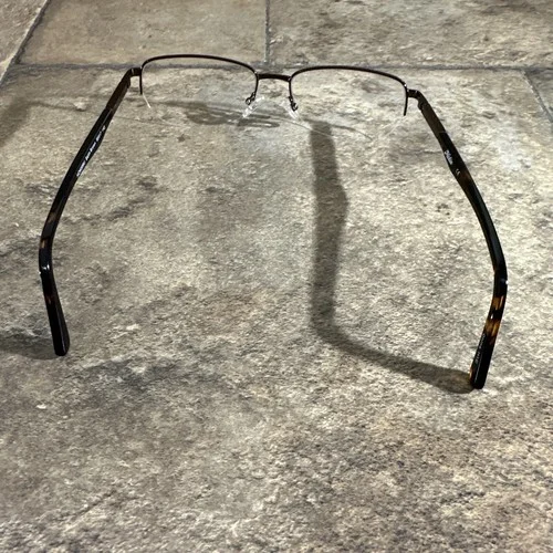 HOBIE HO6009u Satin Brown Half Rim Eyeglasses Frames 55-17-140 3