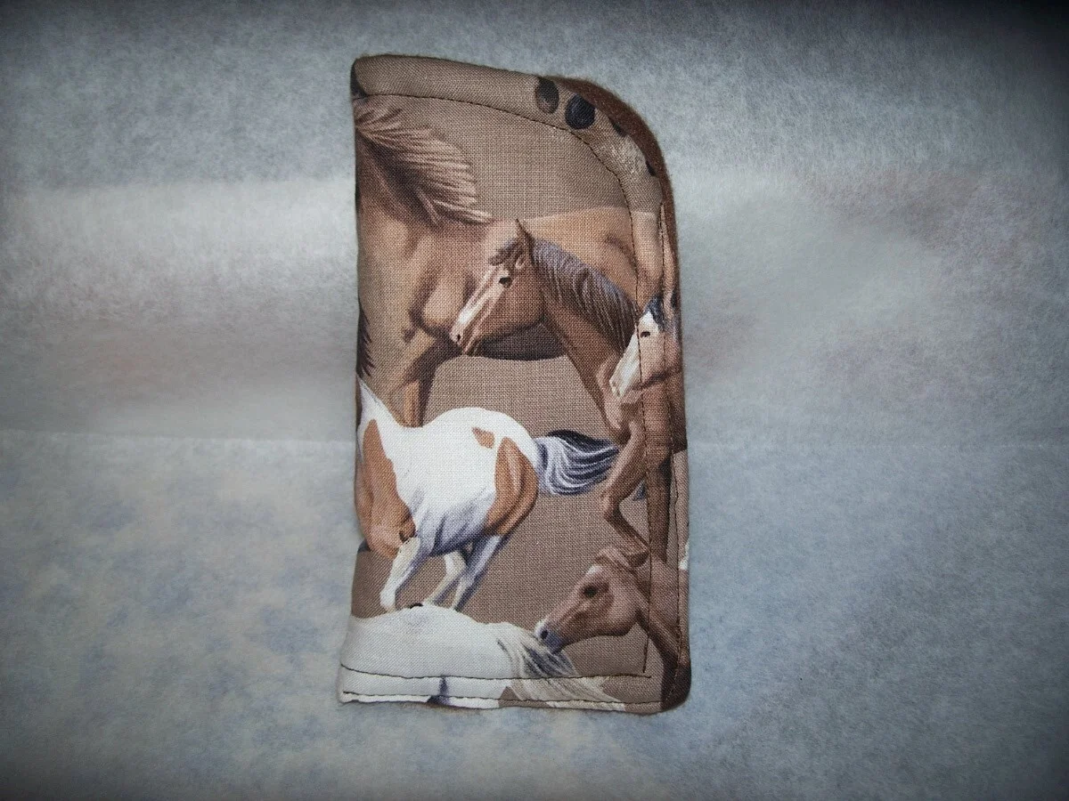 HORSE Western ,Soft Eye Glass Case, Thick