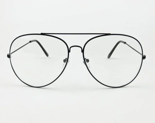 Hot Oversized Metal Frame Aviator Big Clear Lens Fashion Diva Eye Glasses 4197 4
