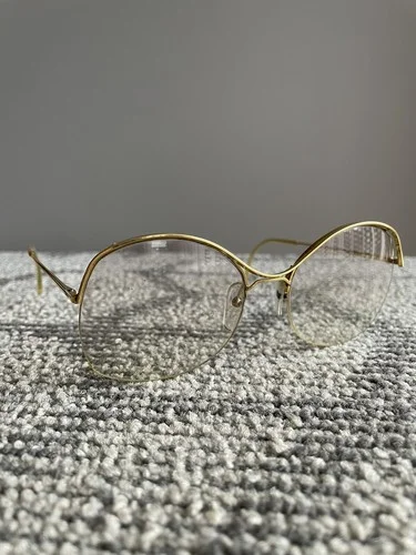 Hoya Eyeglasses Eye Glasses Frames 1/15 14KGF 55-19 Japan 1