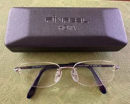 Hoya PF030T titanium Rimless Eyeglasses Frames 140- Made in Japan