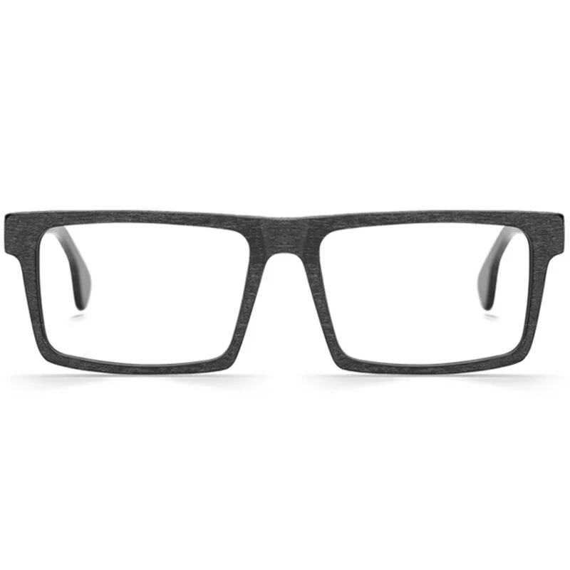 Huge Wide Glasses for Big Face Head Men Oversize Rectangular Acetate Frame Black 2