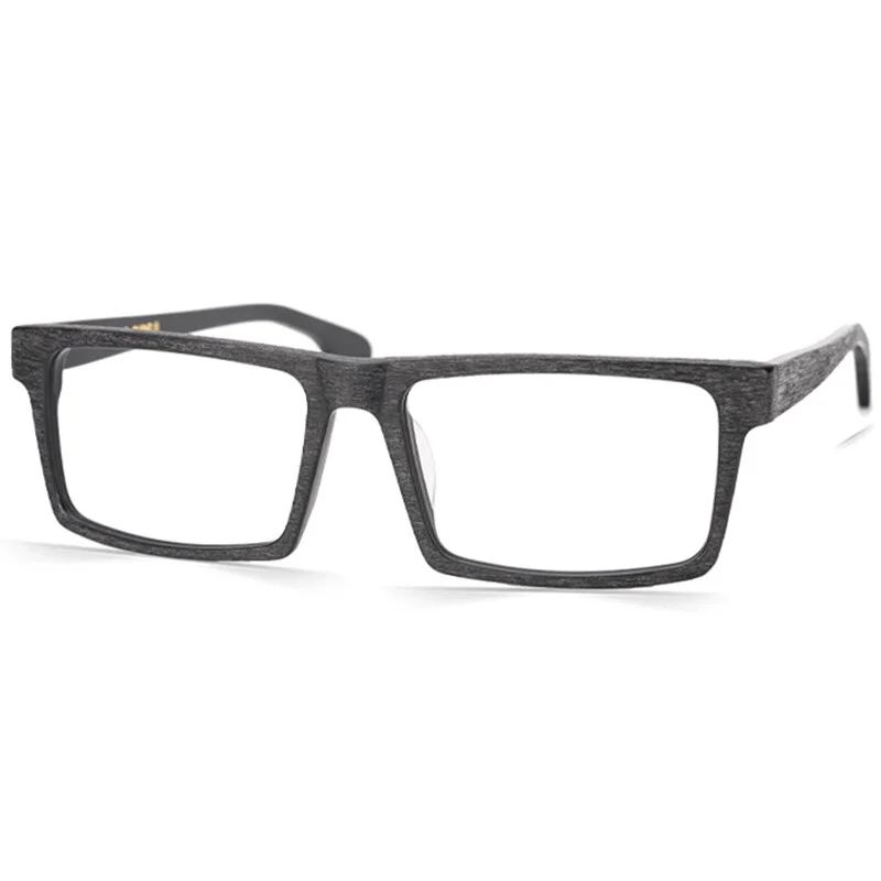 Huge Wide Glasses for Big Face Head Men Oversize Rectangular Acetate Frame Black 3