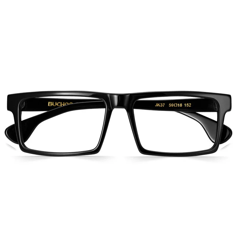 Huge Wide Glasses for Big Face Head Men Oversize Rectangular Acetate Frame Black 4