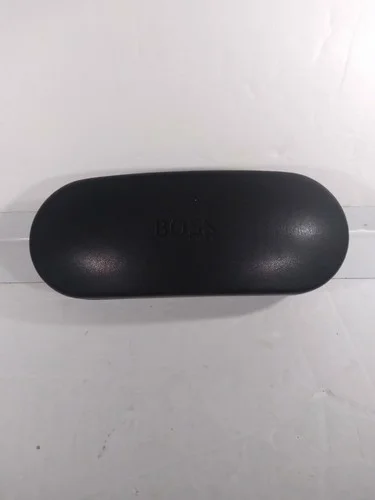 Hugo Boss Black Leather Eyewear Eyeglasses hard side clamshell case.