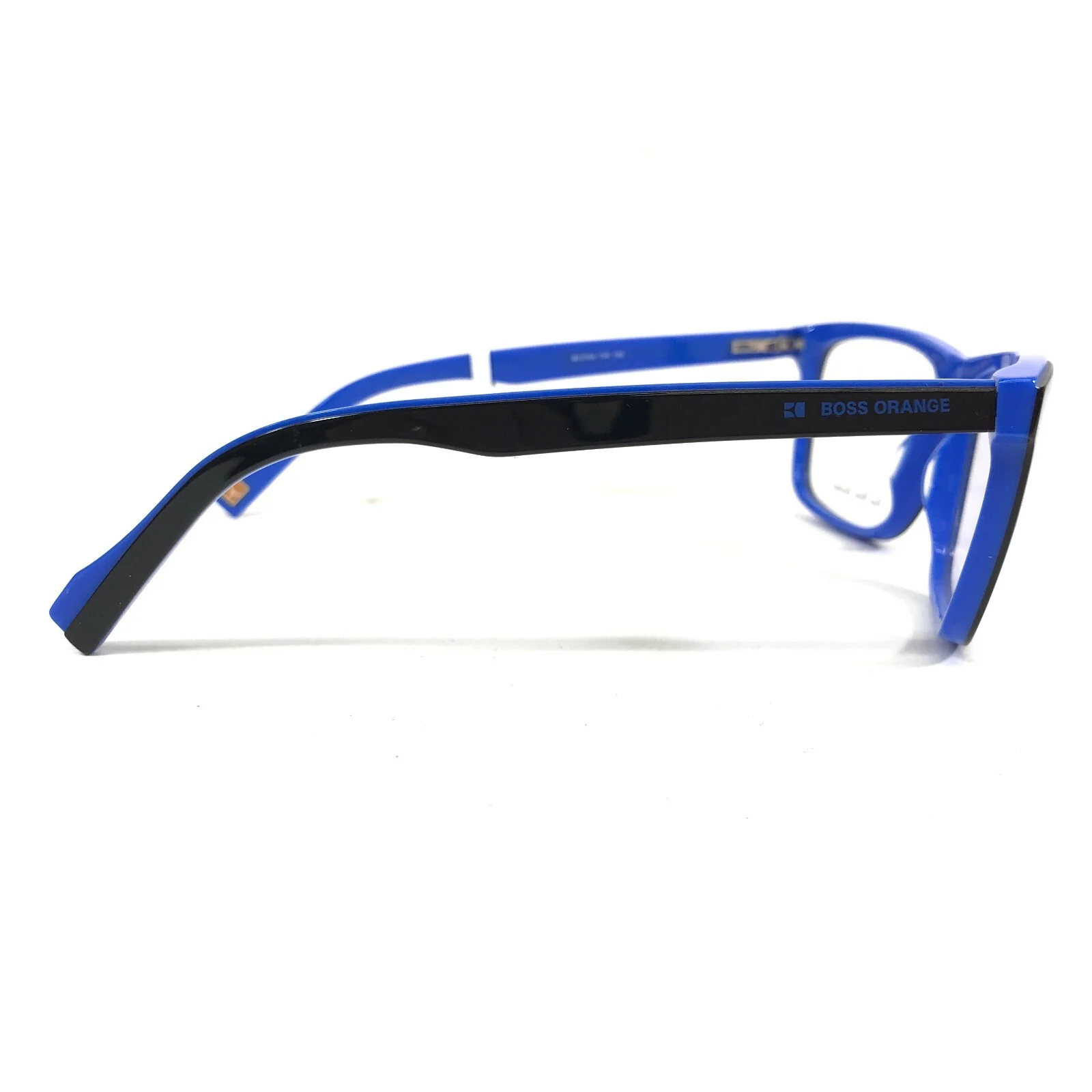 Hugo Boss Eyeglasses Frames BO 0169 7VA Black Blue Square Full Rim 56-16-140 3