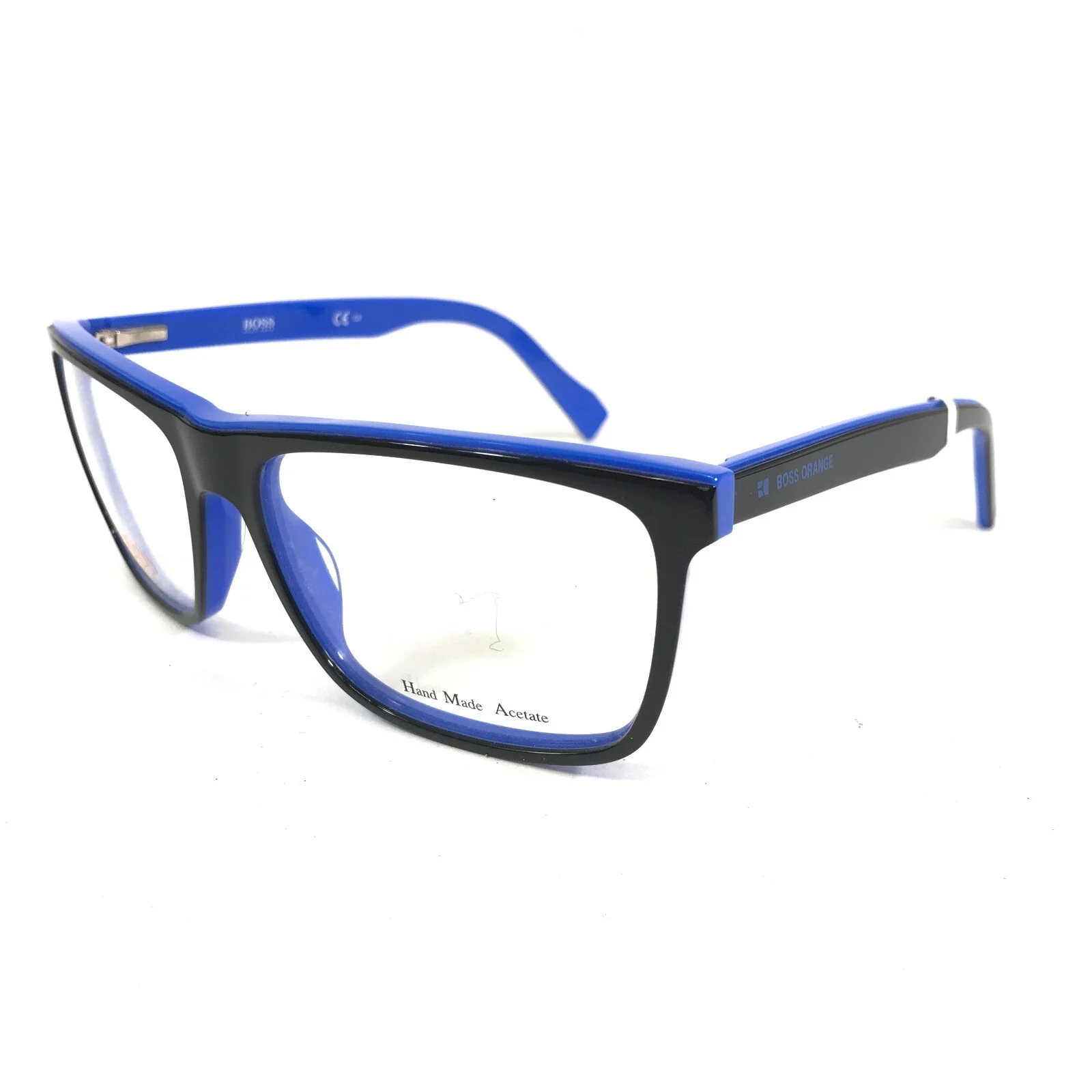 Hugo Boss Eyeglasses Frames BO 0169 7VA Black Blue Square Full Rim 56-16-140 4