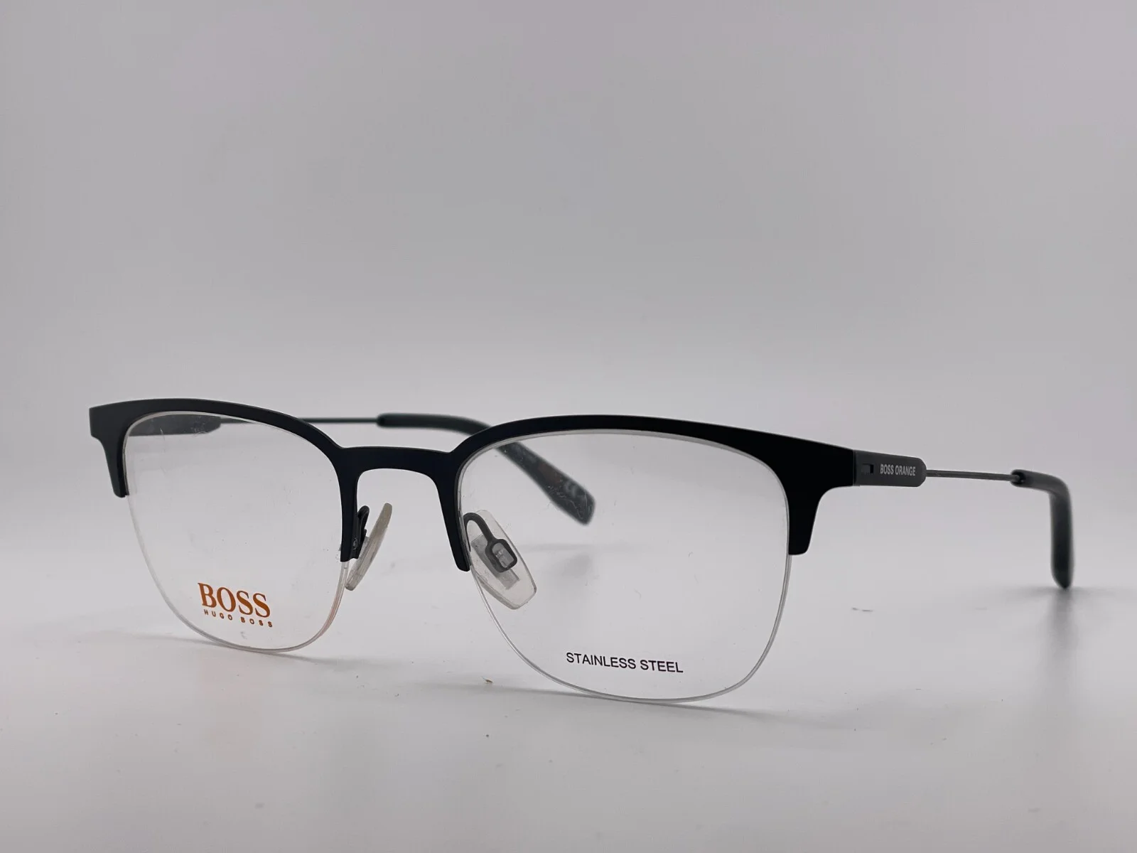 Hugo Boss Orange BO0335 003 Black Half Rim Eyeglasses Frames 51mm 20mm 140mm