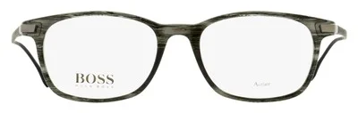Hugo Boss Rectangular Eyeglasses B0989 PZH Striped Gray 51mm 2