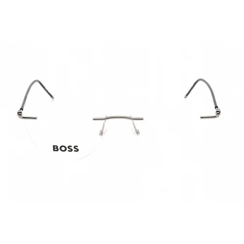 Hugo Boss Unisex Eyeglasses Ruthenium Metal Oval Shape Frame BOSS 1422 06LB 00 2
