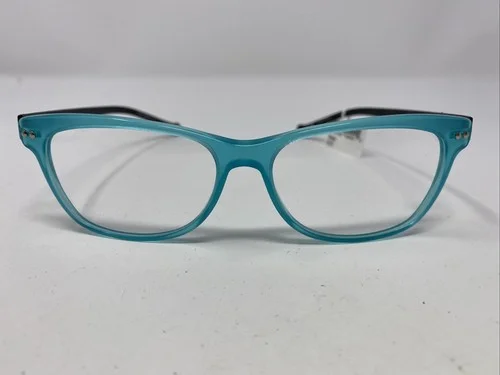 iGreen Italy V4.27 C.05 53-15-143 Cyan Full Rim Plastic Eyeglasses Frame WK99