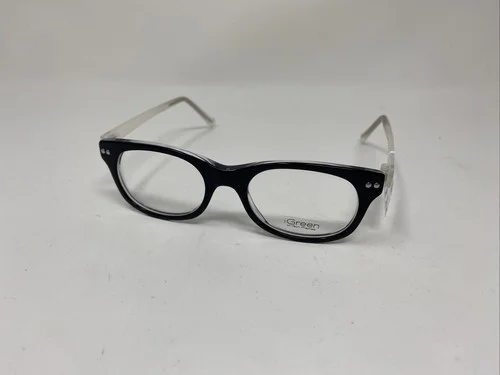 iGreen thema V-4.57 44/17/130 c02 BLACK CRYSTAL CLEAR KIDS EYEGLASSES 0325