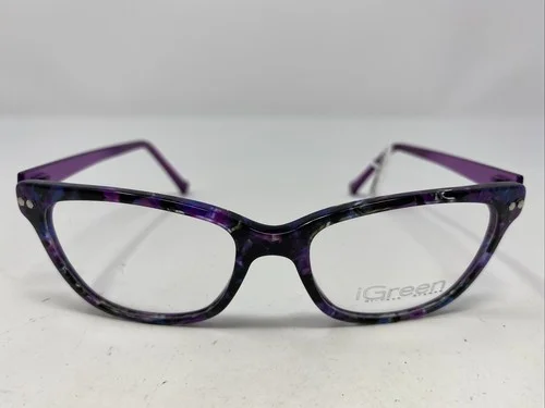 iGreen USA V4.07 C921 49-15-135 Purple Marble Full Rim Eyeglasses Frame FB03