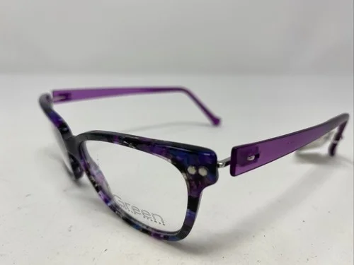 iGreen USA V4.07 C921 49-15-135 Purple Marble Full Rim Eyeglasses Frame FB03 2