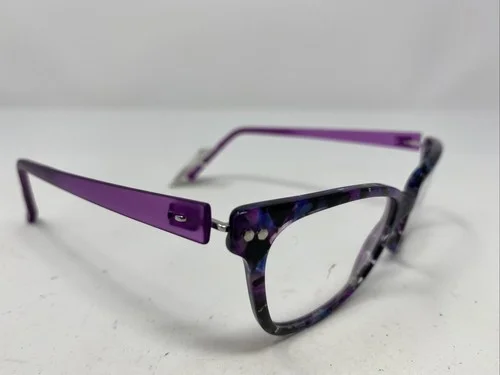iGreen USA V4.07 C921 49-15-135 Purple Marble Full Rim Eyeglasses Frame FB03 3