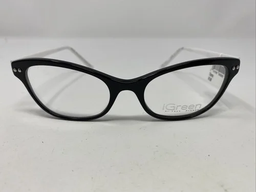 iGreen USA V4.66 C.001 51-18-135 Black Full Rim Plastic Eyeglasses Frame Q835