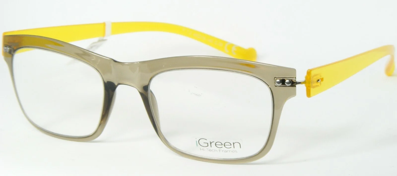 iGreen V1.2 C.08 TRANSPARENT TAUPE EYEGLASSES GLASSES Hi-Tech FRAME 46-19-140mm