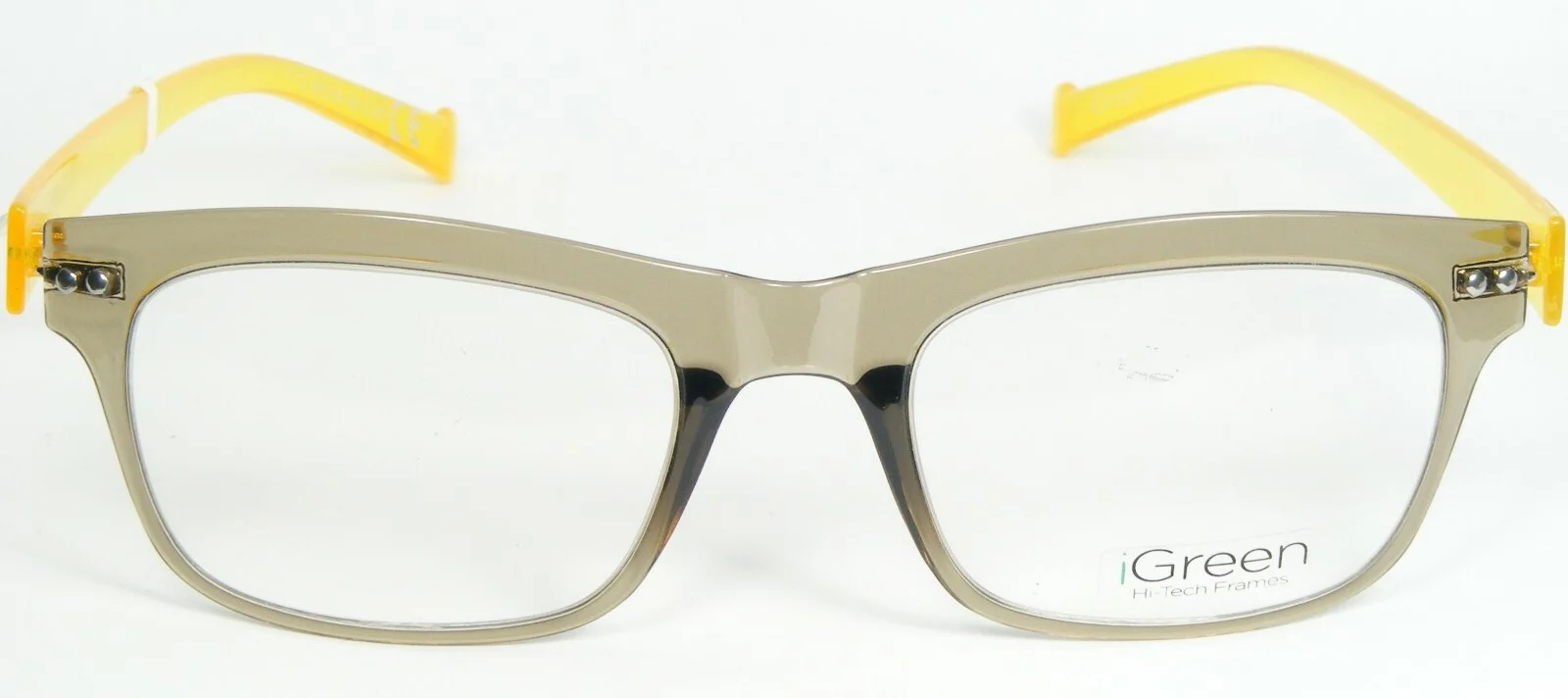 iGreen V1.2 C.08 TRANSPARENT TAUPE EYEGLASSES GLASSES Hi-Tech FRAME 46-19-140mm 2