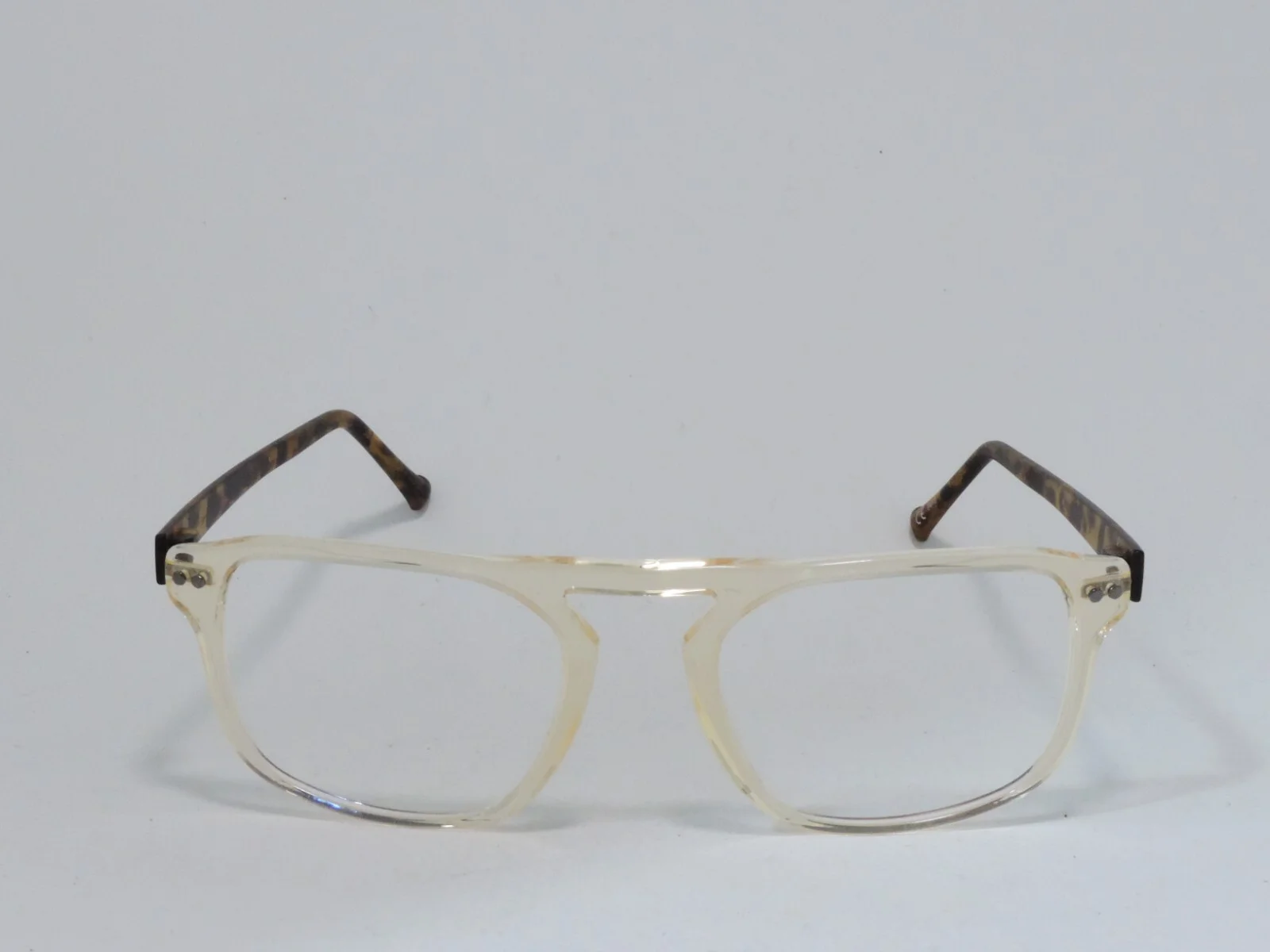 iGREEN V4.74 LIGHTWEIGHT ACETATE EYEGLASS FRAMES BEIGE TORTOISE 52-20-143 NEW