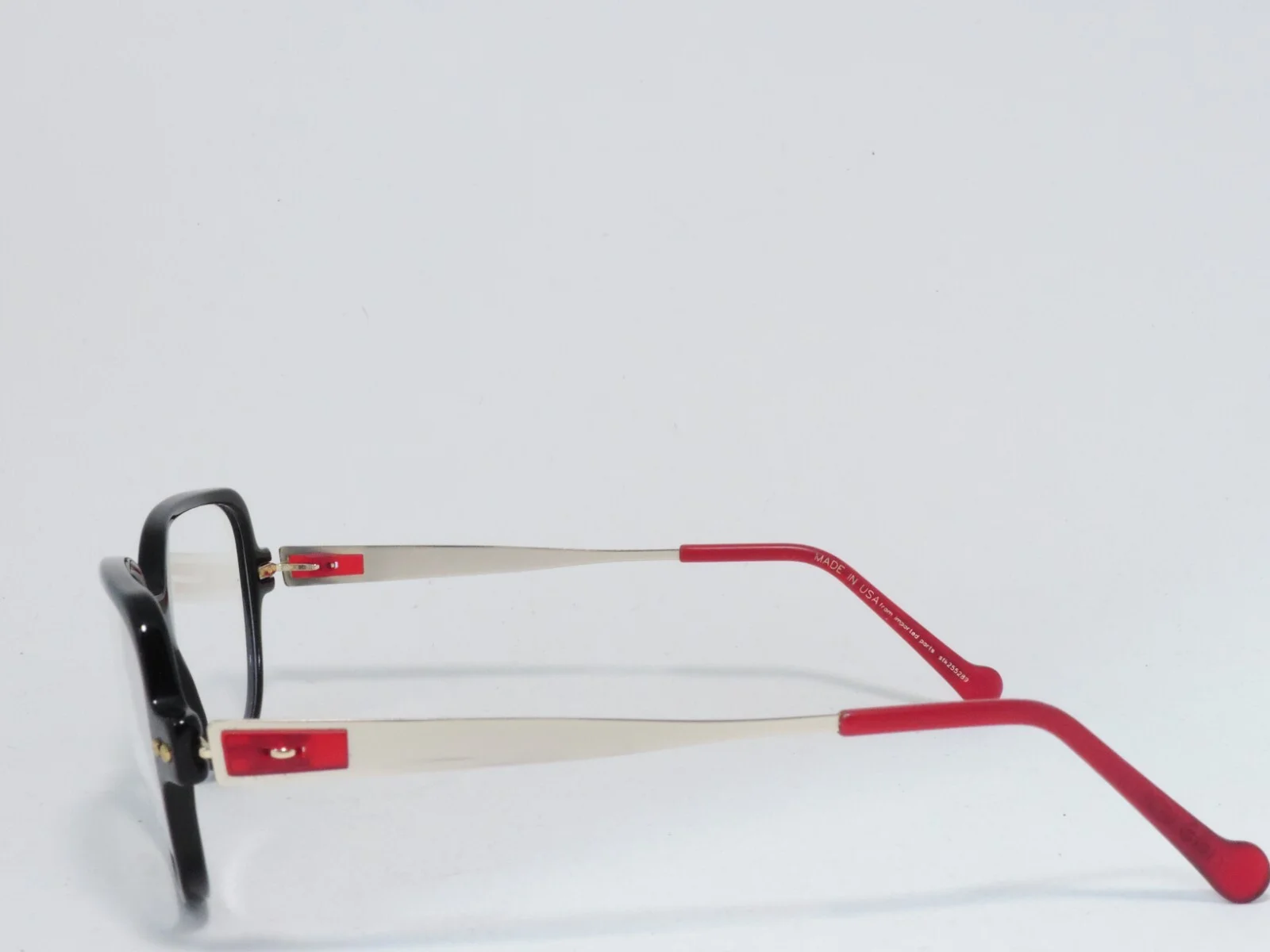 iGREEN V4.85 LIGHTWEIGHT ACETATE EYEGLASS FRAMES BLACK RED 53-16-135 NEW 3