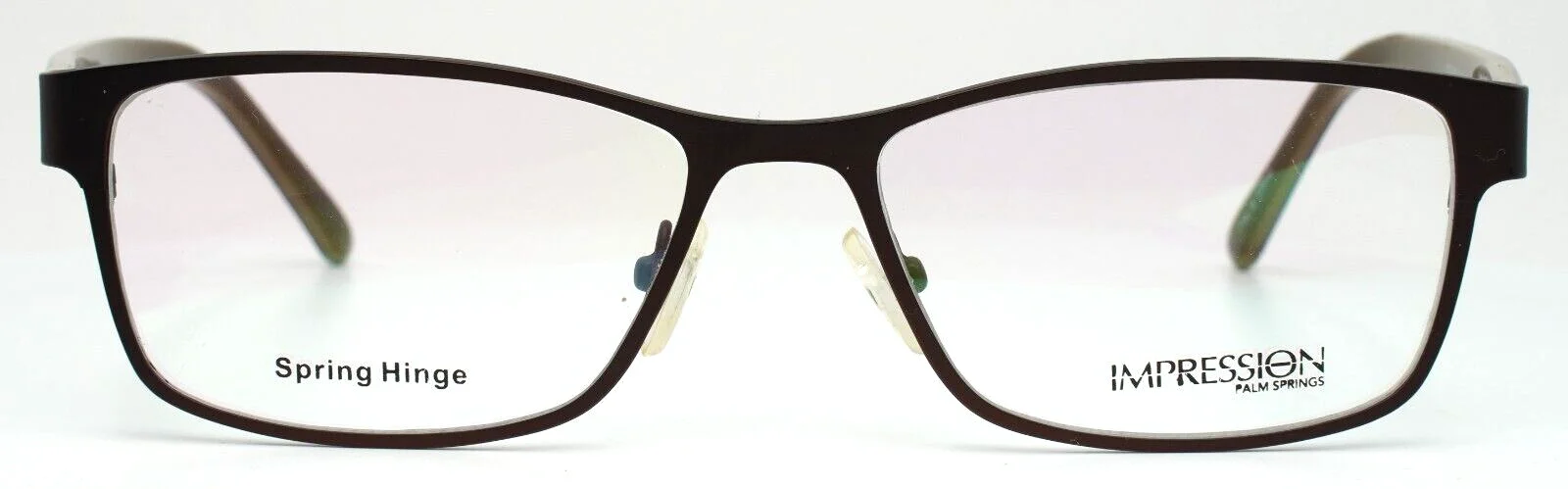 IMPRESSION IMPM-15-22 Brown Mens Rectangle Full Rim Eyeglasses 54-16-145 B:34 2