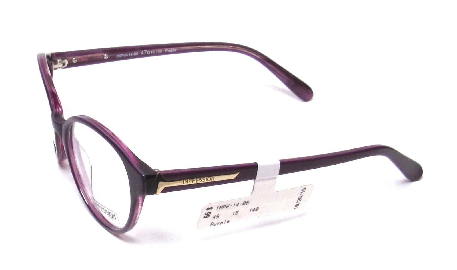 IMPRESSION IMPW-14-06 Eyeglass/Glasses Frames 47-15-135 Purple >NEW< 3