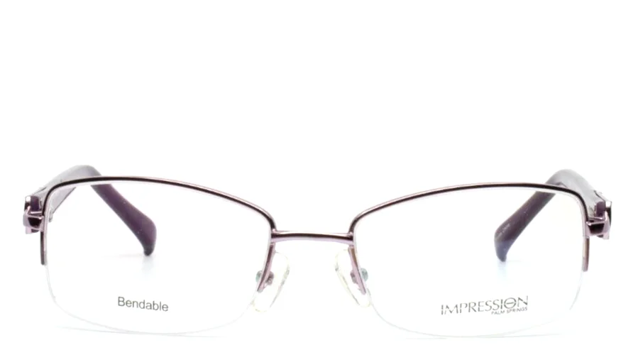 IMPRESSION IMPW-15-37 Purple Womens Cat Eye Eyeglasses Frames 53-18-135 B:34 2