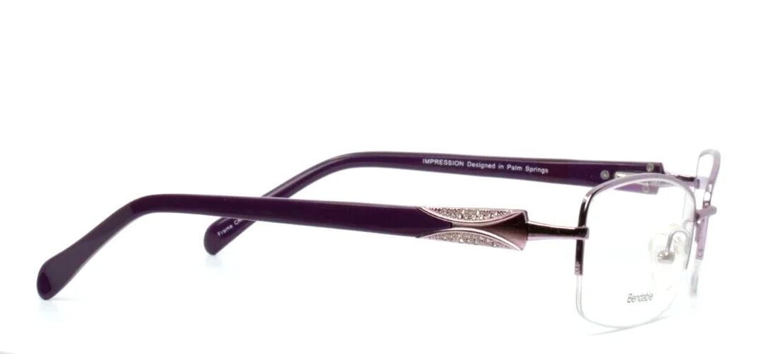 IMPRESSION IMPW-15-37 Purple Womens Cat Eye Eyeglasses Frames 53-18-135 B:34 4