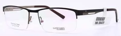Impression R-IMPM-15-03 Brown Rectangular Mens Eyeglasses Frames 55-17-140