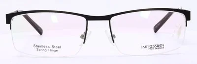 Impression R-IMPM-15-03 Brown Rectangular Mens Eyeglasses Frames 55-17-140 2