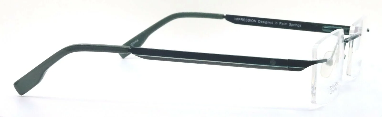 IMPRESSION R-IMPW-15-20 Teal Rectangular Rimless Womens Eyeglasses 55-17-140 4