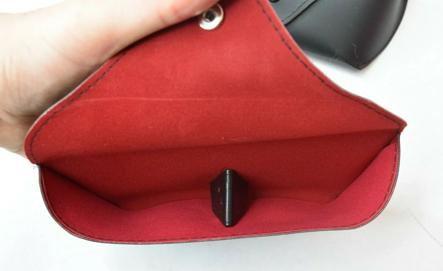 Indian Motorcycle Eyeglass Sunglasses Case Soft Snap Red Black Lot of 2 2