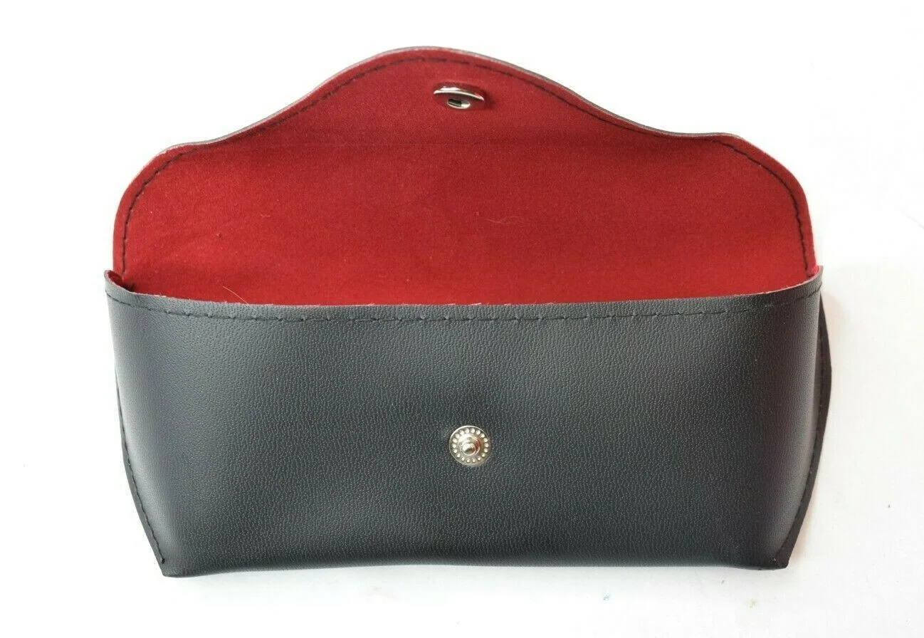 Indian Motorcycle Eyeglass Sunglasses Case Soft Snap Red Black Lot of 2 3