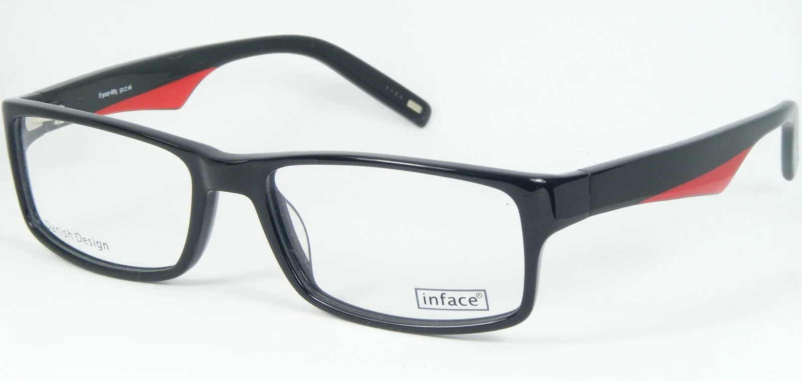 Inface Danish Design if9207-885 BLACK /RED EYEGLASSES GLASSES FRAME 52-16-130mm