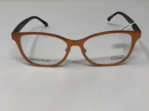 INFACE IF 8398-499 Eyeglasses Frame Danish Design 53-16-140 Orange/Black FC30 2