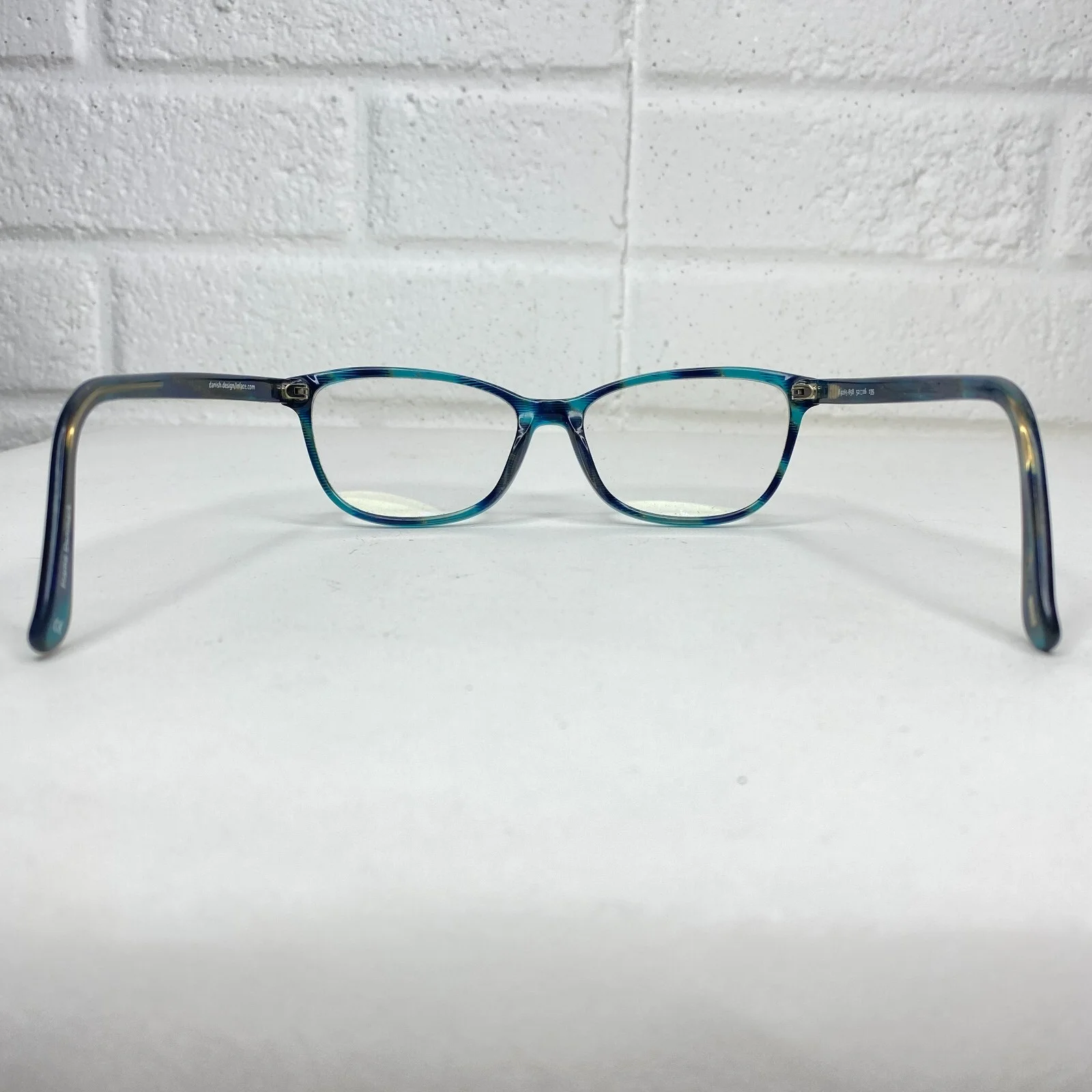 InFace IF 9265-858 Eyeglasses Frames Danish Design Black Teal 52-16-135 17228 3