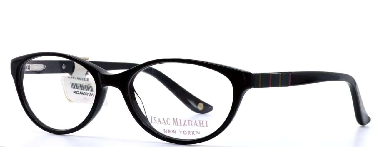 ISAAC MIZRAHI IMNY 70 90 Black Womens Cat Eye Full Rim Eyeglasses 52-16-135 B:33