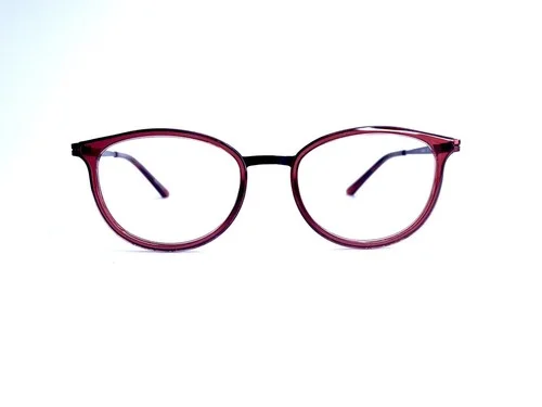 Isaac Mizrahi Red Metal & Clear Plastic Oval Glasses IM30001 RE 50 18 135