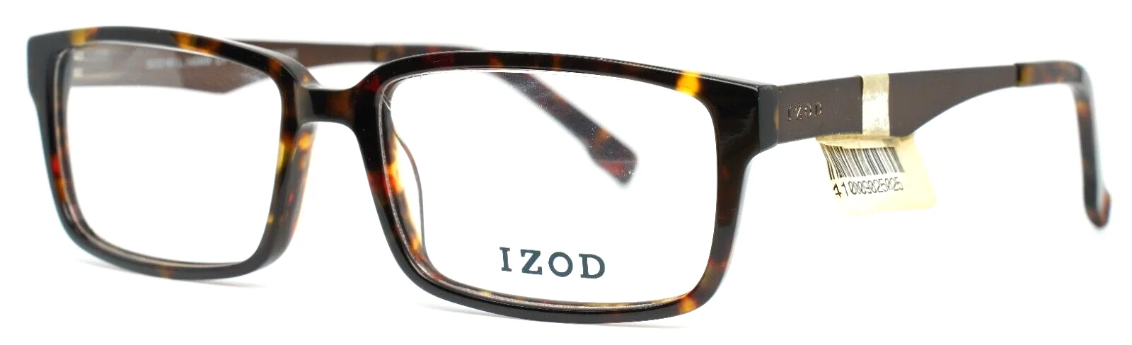 IZOD 430 Tortoise Mens Rectangle Full Rim Eyeglasses 52-16-140 B:34