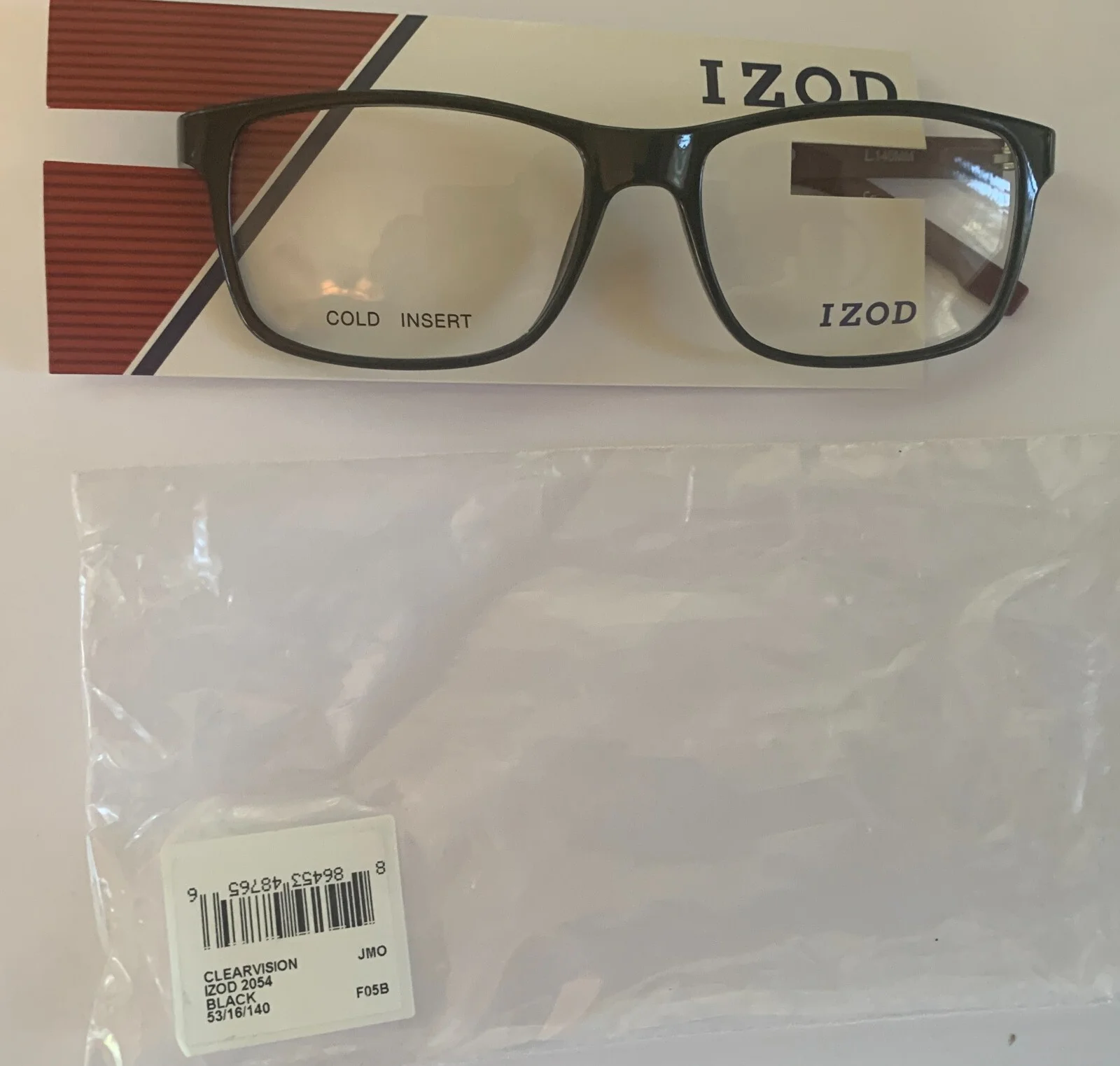 Izod Eyeglasses 2054 Clearvision Black 53/16/140 2