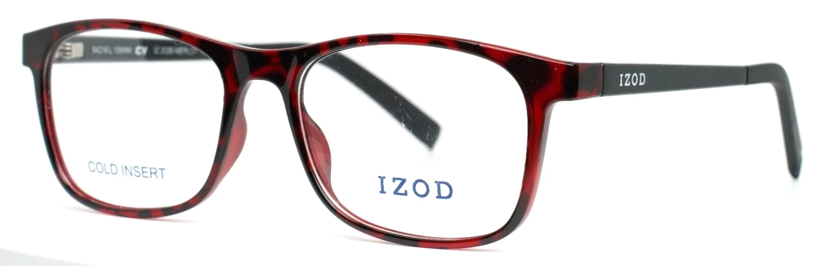 IZOD IZ2026 Merlot Tortoise Unisex Square Full Rim Eyeglasses 54-18-135 B:40