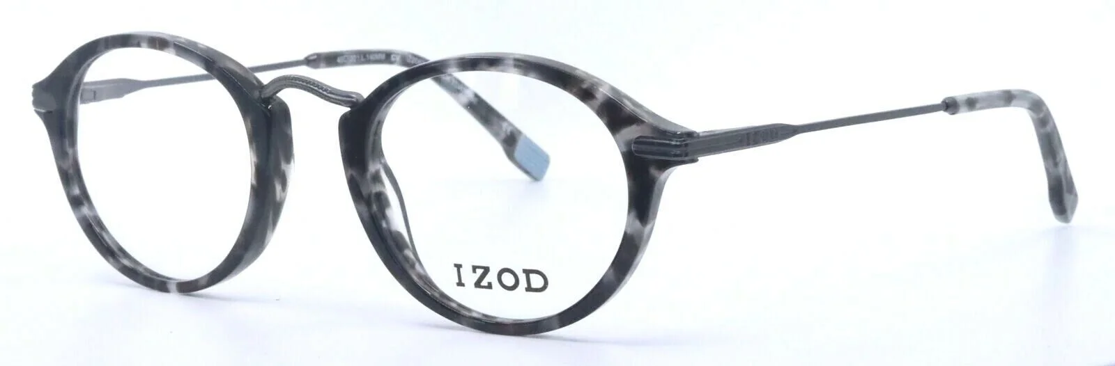 IZOD IZ2063 Black Tortoise Round Unisex Full Rim Eyeglasses Frames 46-22-140