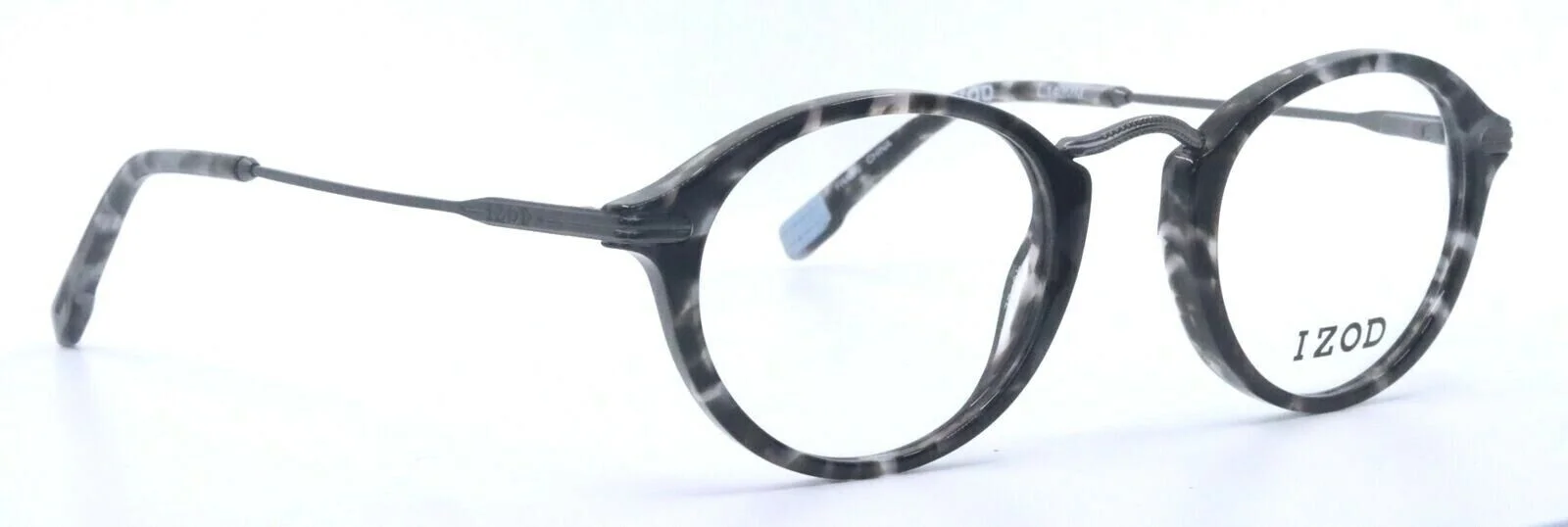 IZOD IZ2063 Black Tortoise Round Unisex Full Rim Eyeglasses Frames 46-22-140 3