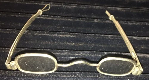 J Peters 19th Century Early American Coin Silver Eyeglasses Spectacles Antique