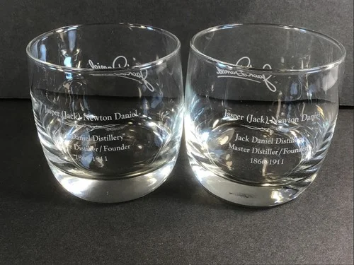 Jack Daniels Master Distiller Signature Glasses Jasper Jack Newton DanielsSet 2 3
