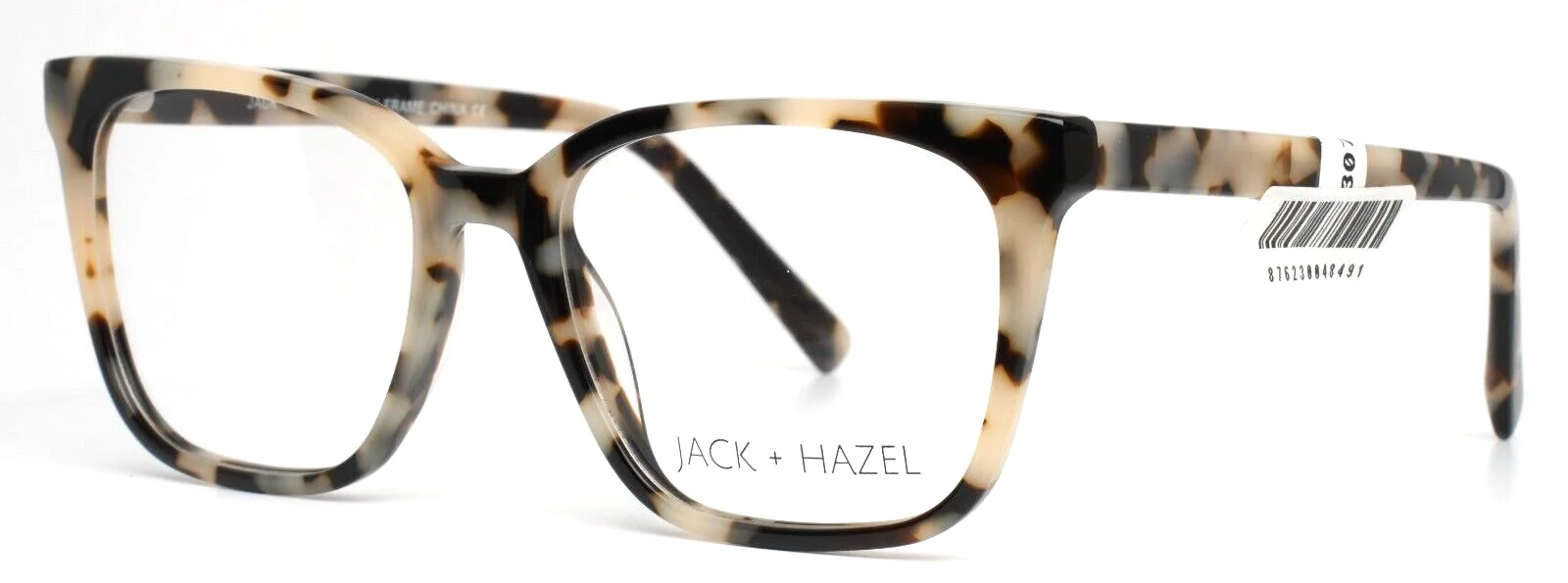 JACK + HAZEL Poppy Tokyo Tortoise Womens Square Eyeglasses 54-18-145 B:44
