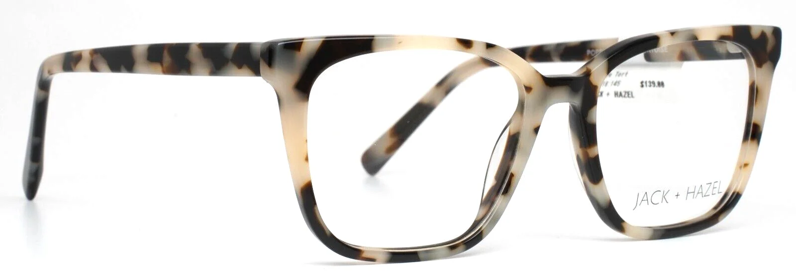 JACK + HAZEL Poppy Tokyo Tortoise Womens Square Eyeglasses 54-18-145 B:44 3